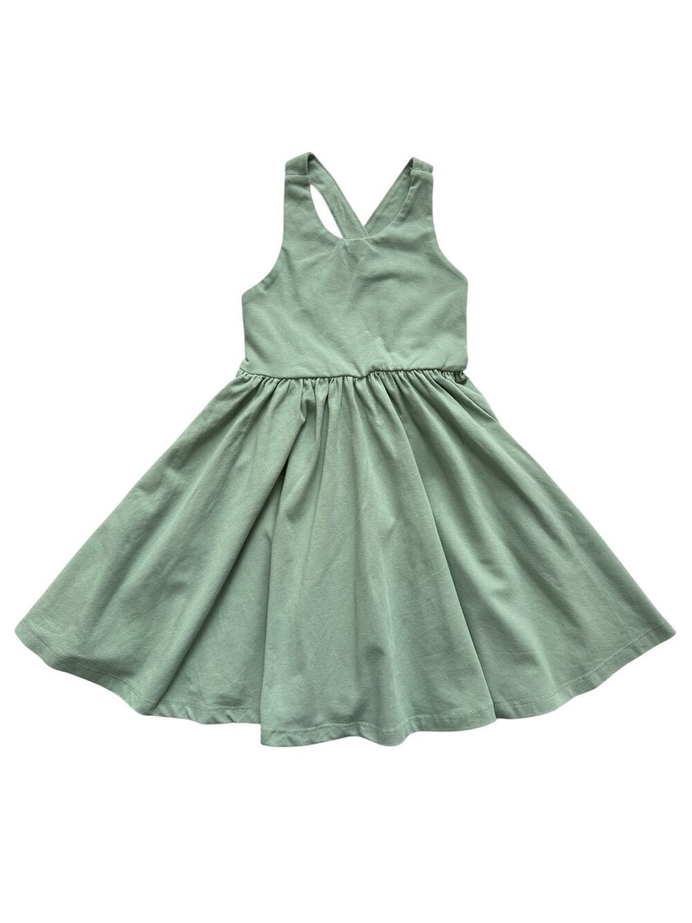 Alice + Ames Sage Green Pinafore Dress Size 6